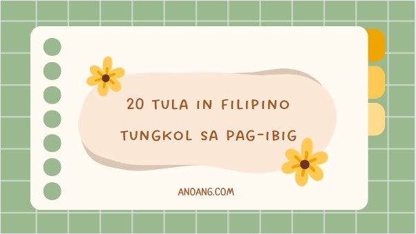 20 Mga Tula Tungkol sa Pag-ibig in Filipino - AnoAng.Com